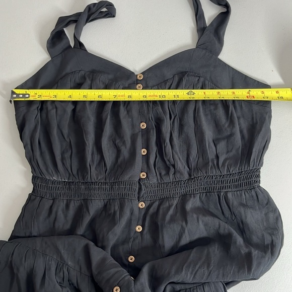 Knox Rose Sleeveless Tiered Boho Peasant Summer Dress Medium Black Knee Length - Picture 6 of 9